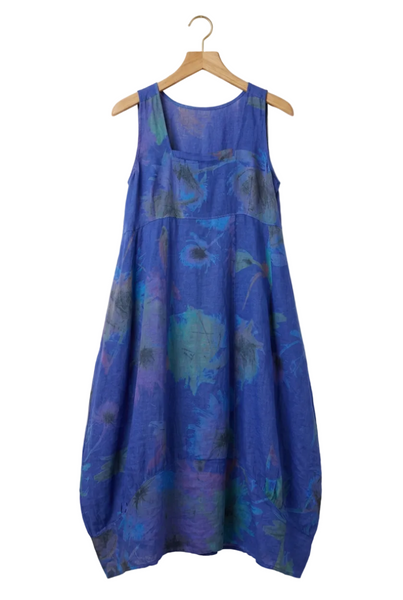 Italian Linen Dress - Dandelion Royal