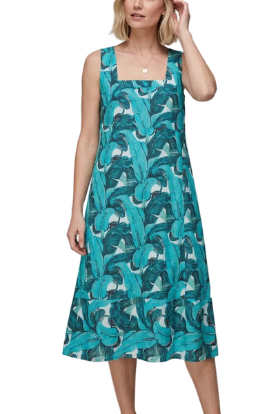 Tropicana Dress -Aqua Blu