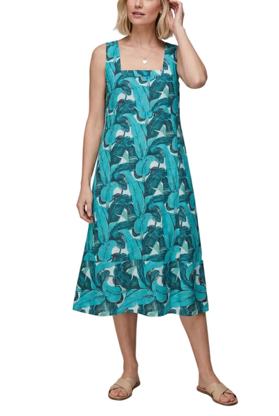 Tropicana Dress -Aqua Blu