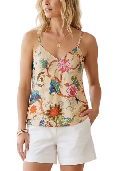 Cotton Camisole – Tree of Life, Sand