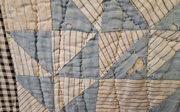 Antique Quilt Flower Basket