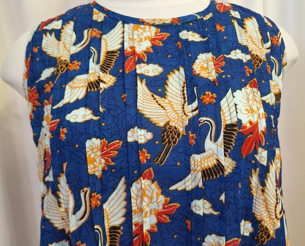 Cotton Dress Blue Crane