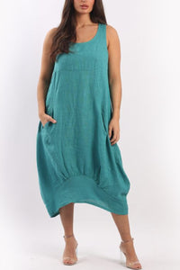 Round Neck, Ribbed Sides - Teal