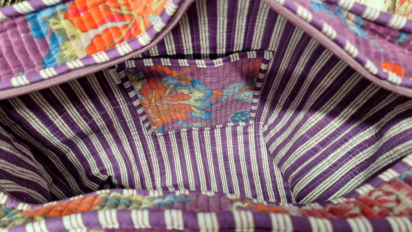 Cotton Velvet Tote Bag - Mauve