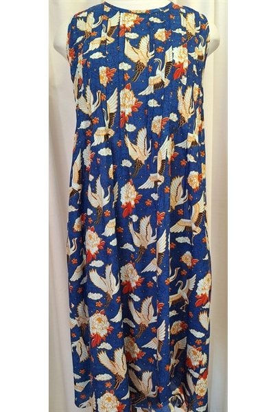 Cotton Dress Blue Crane