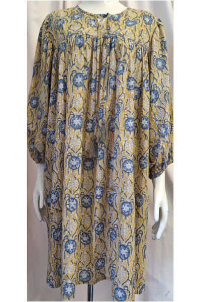 Mustard and Blue Dress or Top