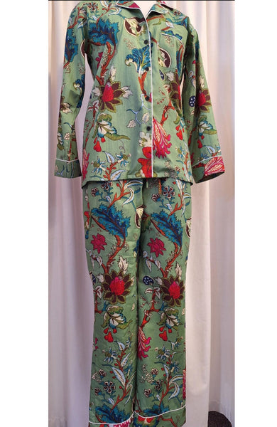 Cotton Pyjamas - Tree of Life, Green