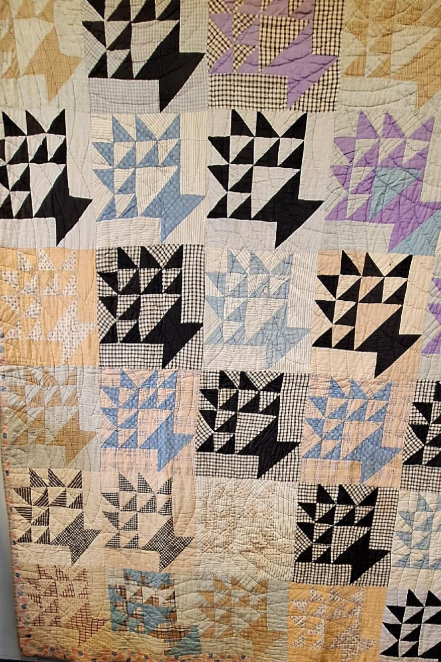 Antique Quilt Flower Basket
