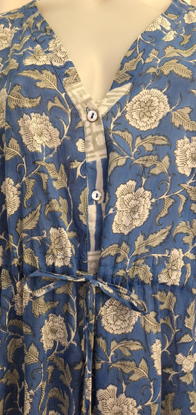 Anokhi Style Tie Kaftan -Dark Blue