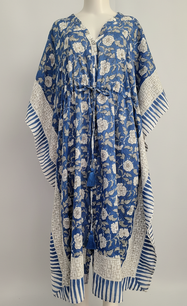 Anokhi Style Tie Kaftan -Dark Blue