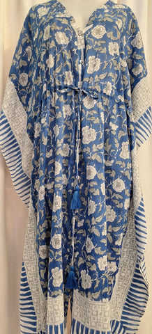 Anokhi Style Tie Kaftan -Dark Blue