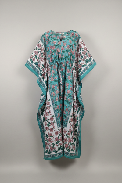 Anokhi Tie Kaftan - Pink Lotus