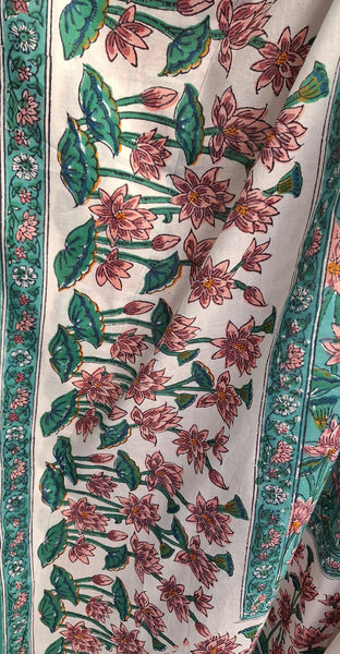 Anokhi Tie Kaftan - Pink Lotus