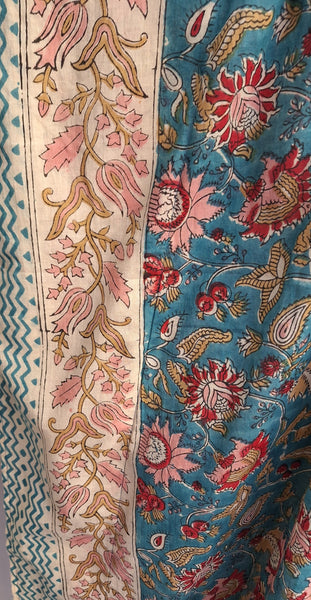 Anokhi Style Tie Kaftan - Teal