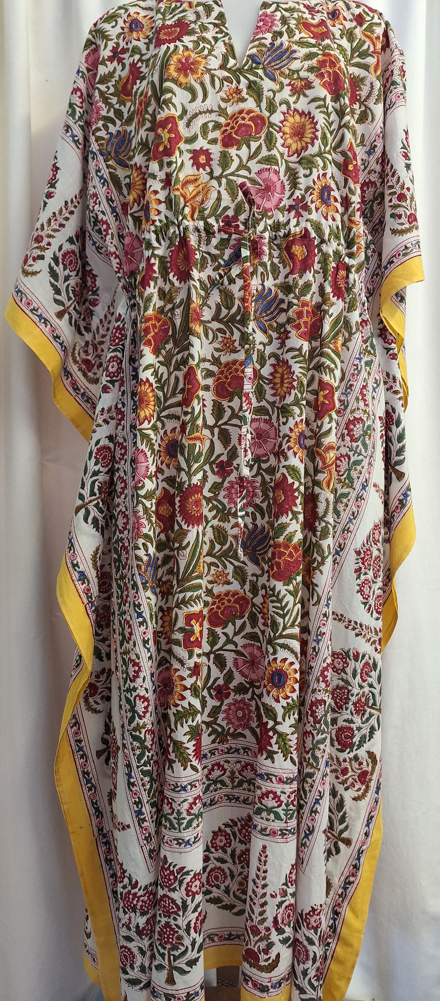 Anokhi  Kaftan - Yellow, red, blue and pink