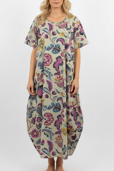 Exotic Lilac Flower Dress