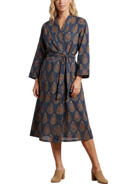 Cotton Robe - Navy Symbol