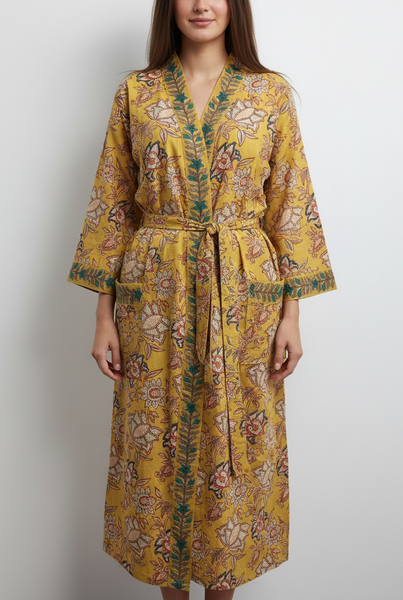 Anokhi Bharat Robe – Golden Yellow