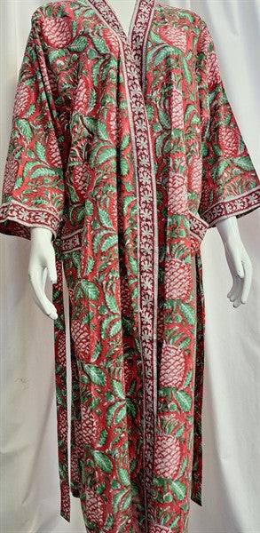 Anokhi Style Robe – Red and Green