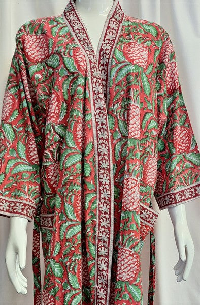 Anokhi Style Robe – Red and Green