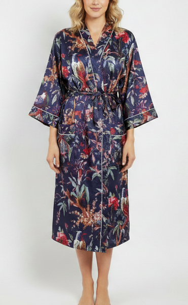 Bird of Paradise Robe Navy