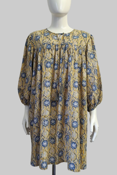 Mustard and Blue Dress or Top
