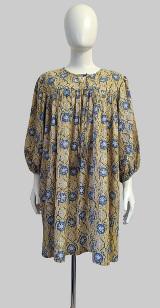 Mustard and Blue Dress or Top