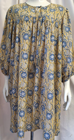 Mustard and Blue Dress or Top