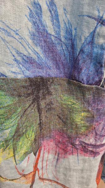Italian Linen Dress - Dandelion Pale Blue