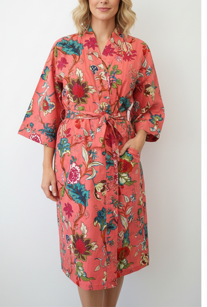 Cotton Robe  - Tree of Life - Mango