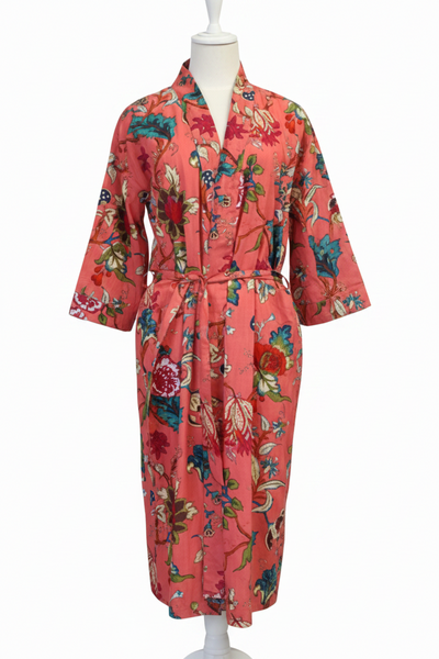 Cotton Robe  - Tree of Life - Mango