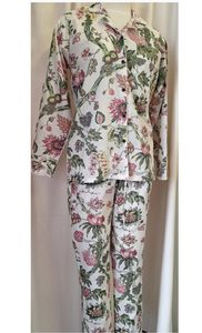 Cotton Pyjamas - White Floral