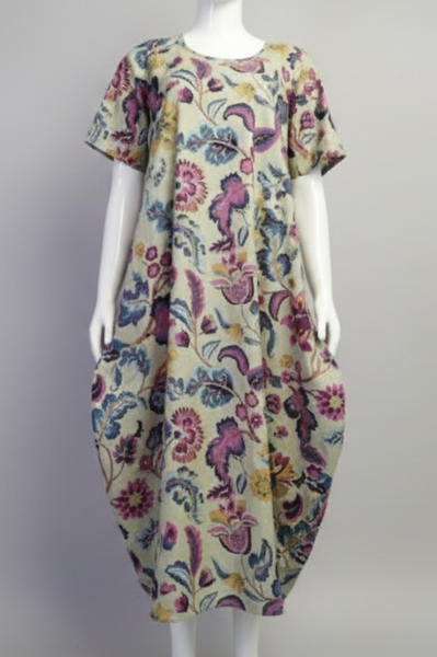 Exotic Lilac Flower Dress