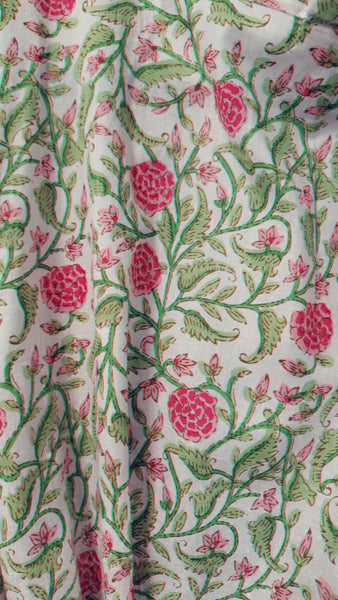 Cotton Robe - Pink Flowers