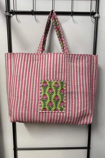 Floral Pink Tote Bag