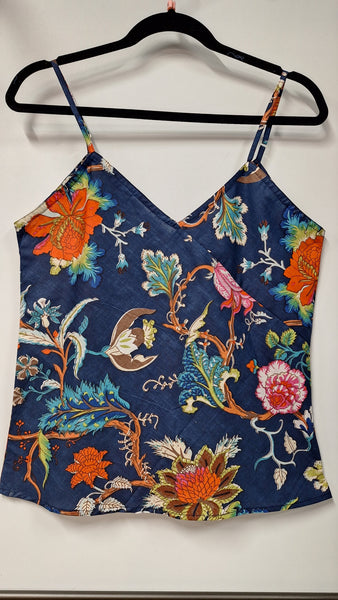 Cotton Camisole – Tree of Life, Navy Blue