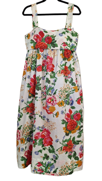 Bunches Floral Dress White