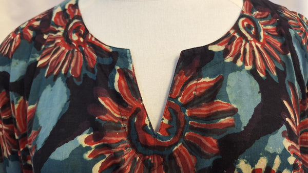 Anokhi Kaftan - Red Sunflowers