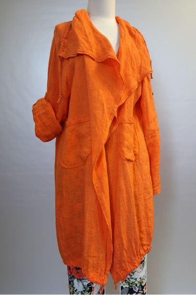 Italian Linen Jacket - Orange