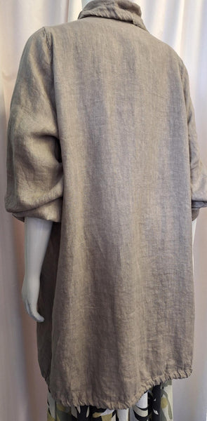 Italian Linen Jacket - Taupe