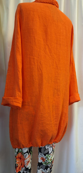 Italian Linen Jacket - Orange