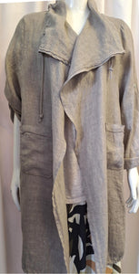 Italian Linen Jacket - Taupe