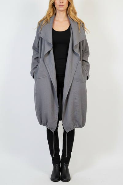 Italian Linen Jacket - Charcoal