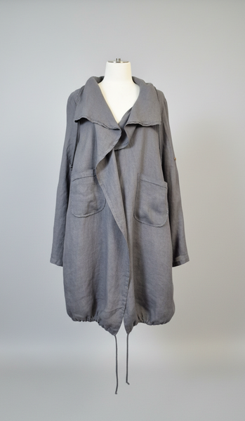 Italian Linen Jacket - Charcoal