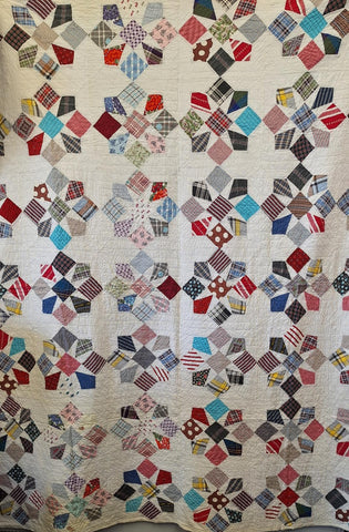 Vintage Shirt Fabric Quilt