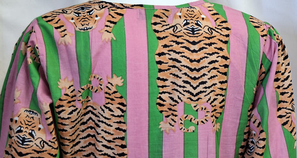 Tiger Print - Green and Pink