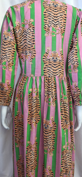 Tiger Print - Green and Pink
