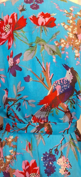 Bird of Paradise Robe Turquoise