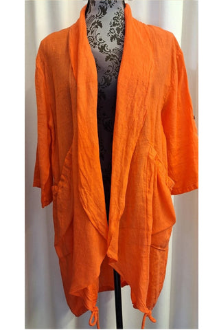 Italian Linen Jacket Orange