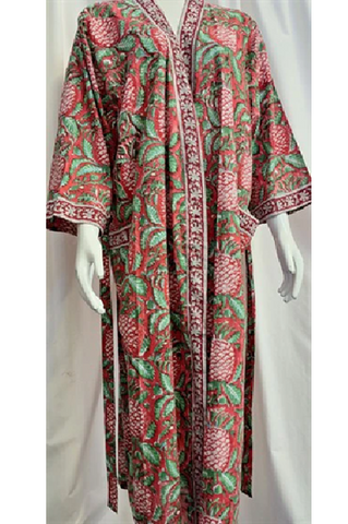 Anokhi Style Robe – Red and Green